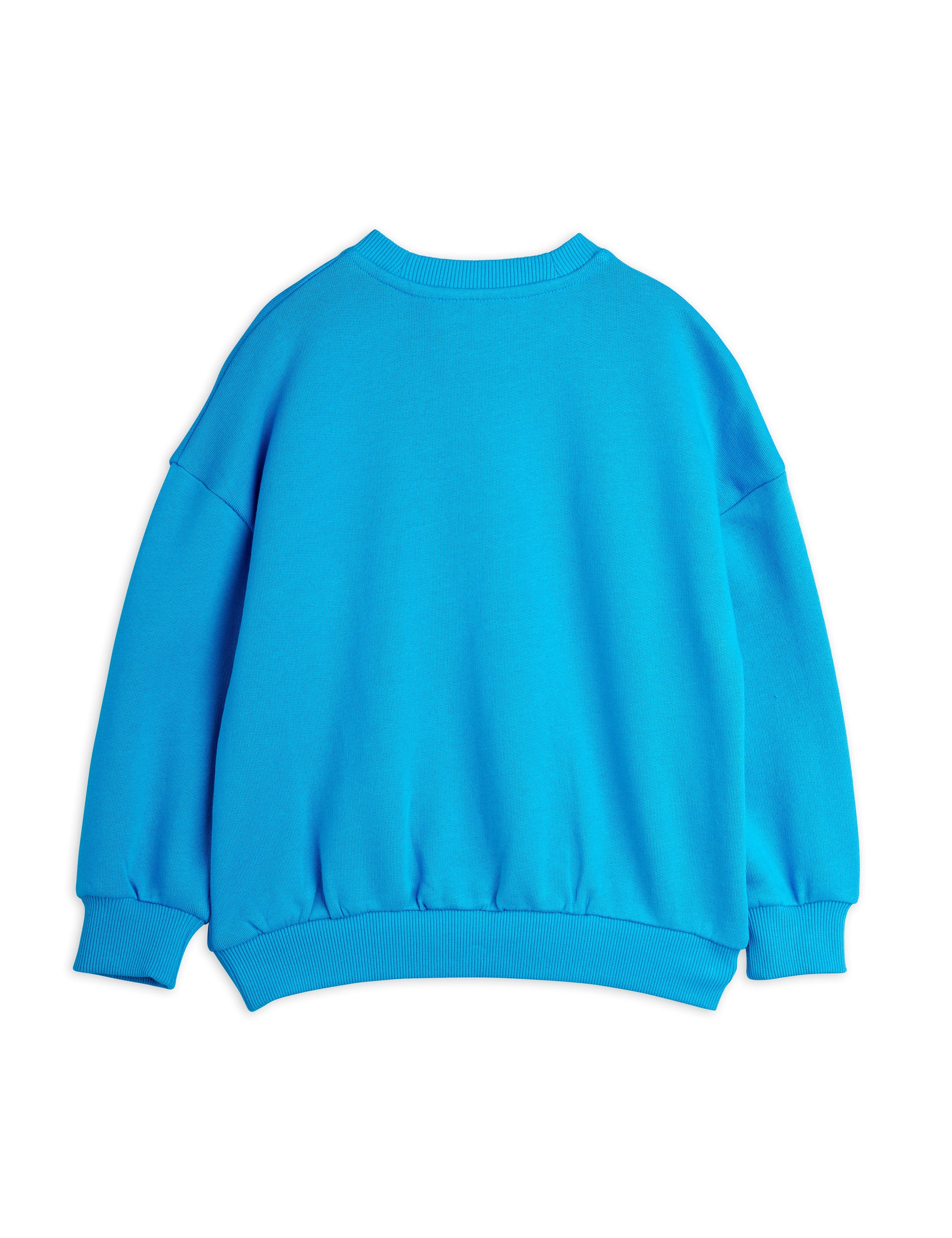 Sweat bleu motif chien brodé