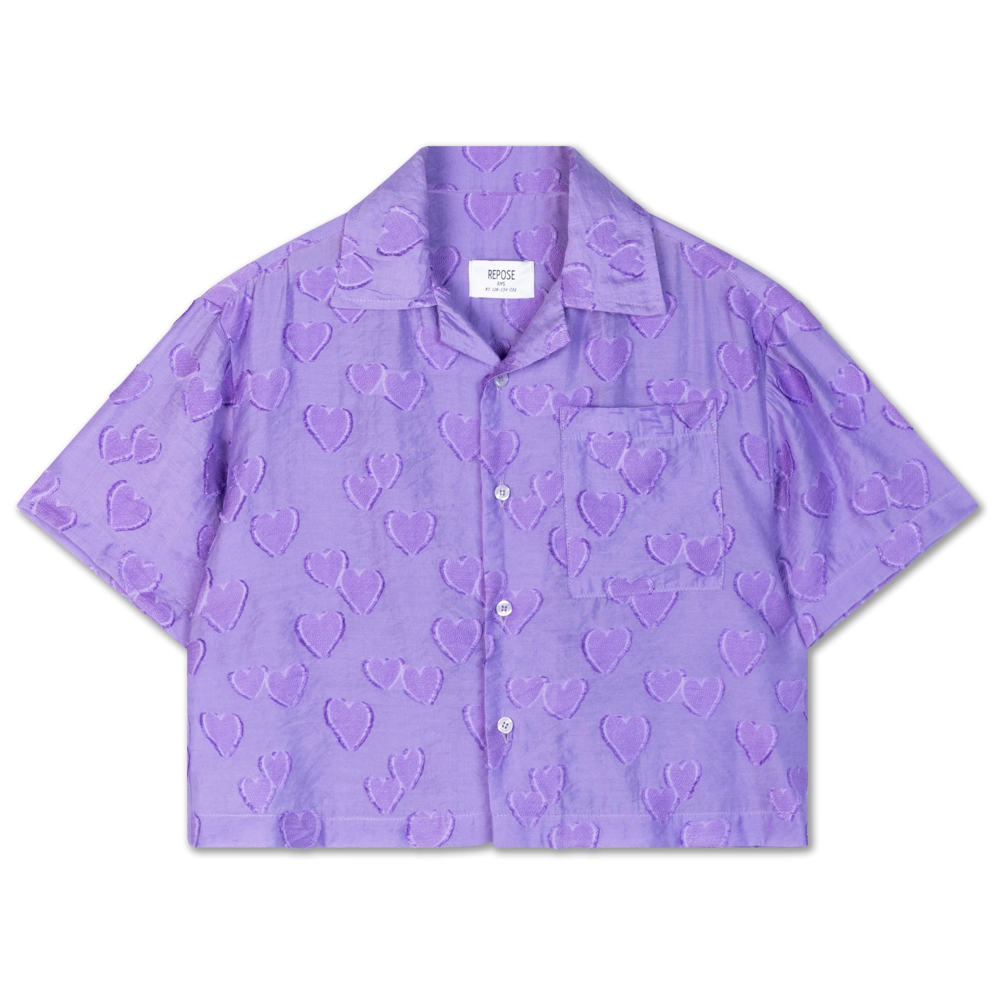 Blouse à Motifs Cœurs Violet