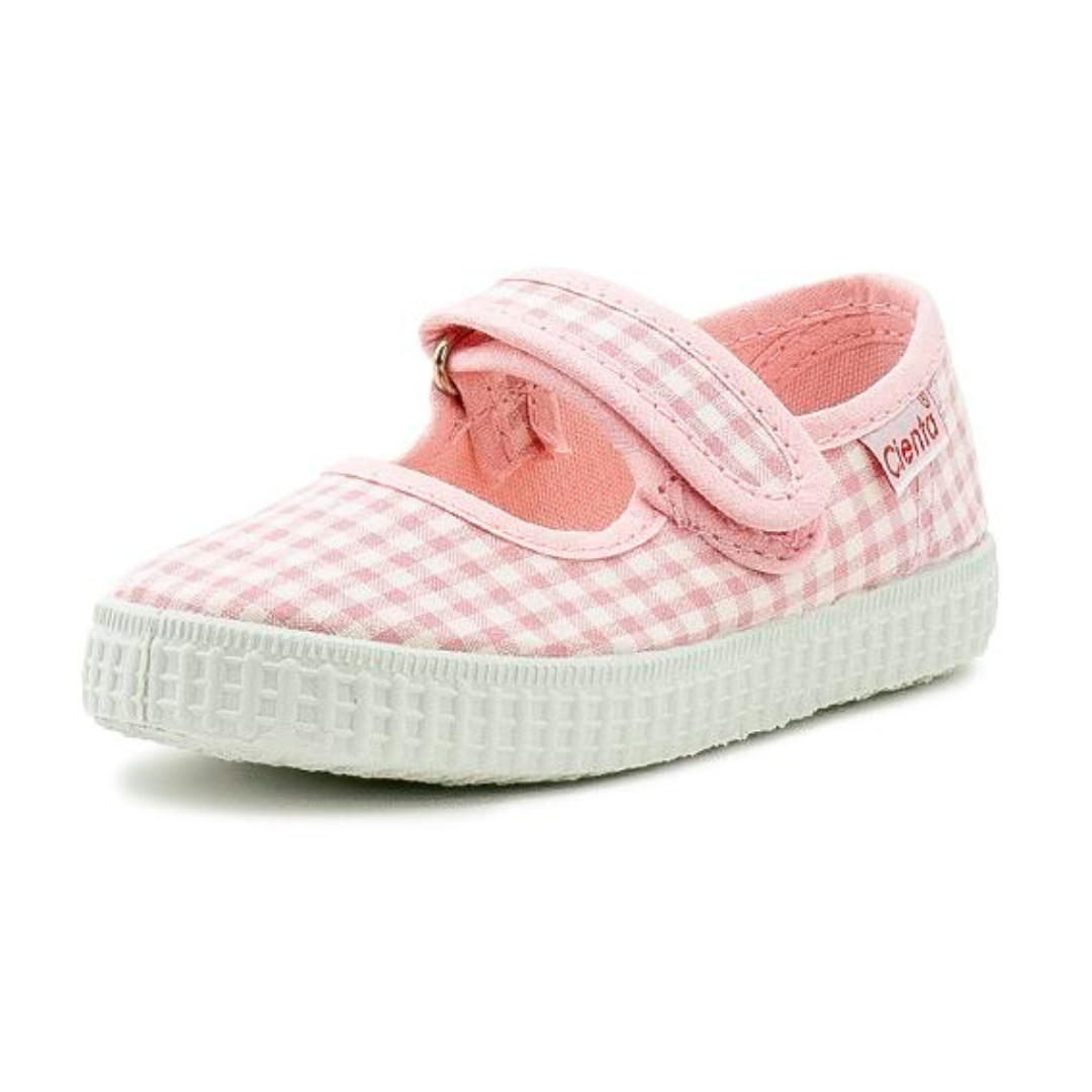 Baskets enfant Baskets scratch rose vichy Cienta