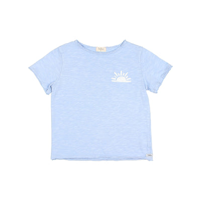 vetements durables enfants buho Sunset T-shirt placid blue