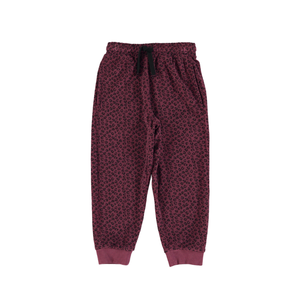 Jogging éponge aubergine léopard