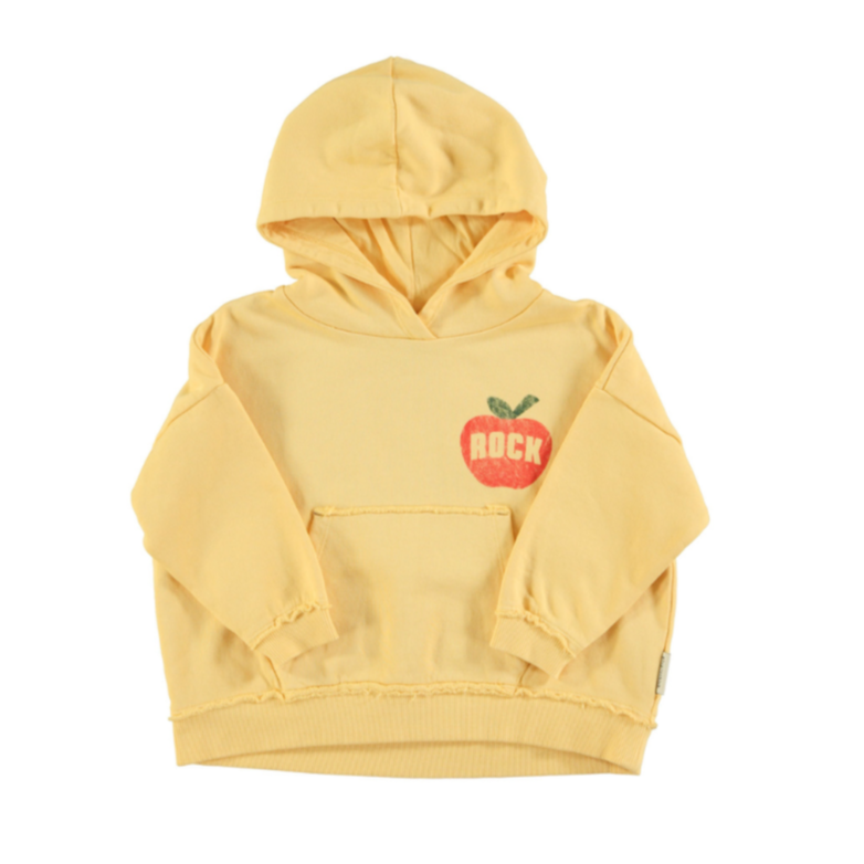Hoodie jaune imprimé "on stage"