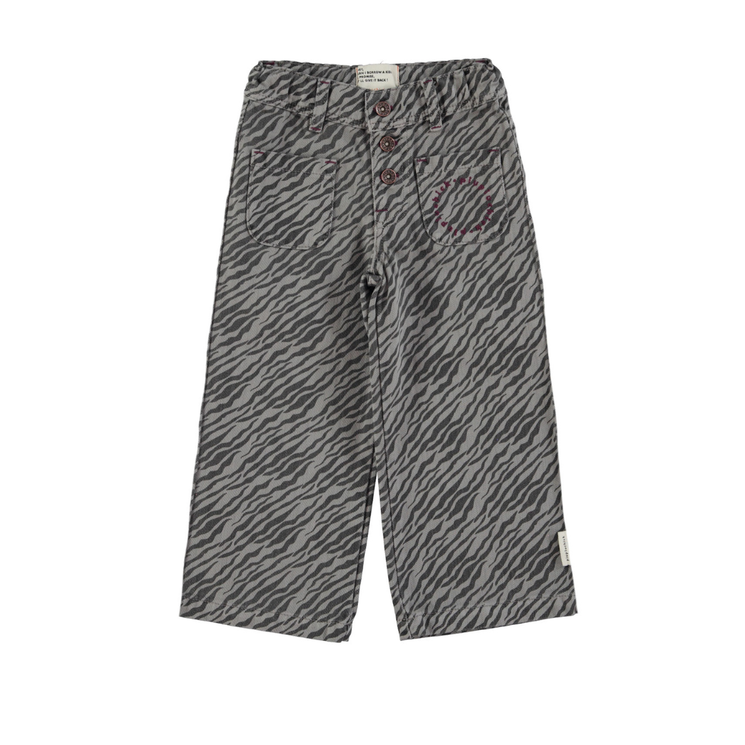 Zebra gray flare pants