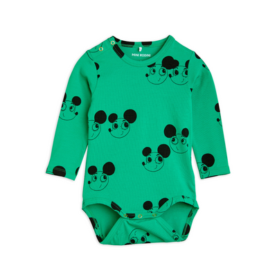 vêtement durable pour bébé mini rodini Body vert ritzrats