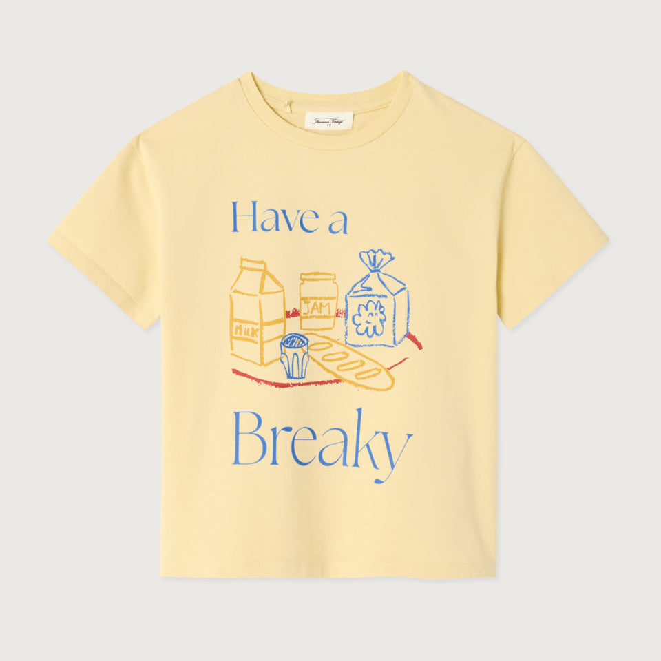 yellow t-shirt "have a breakuky"