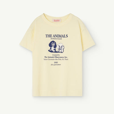 vetements durables enfants the animals observatory T-shirt jaune pâle rooster