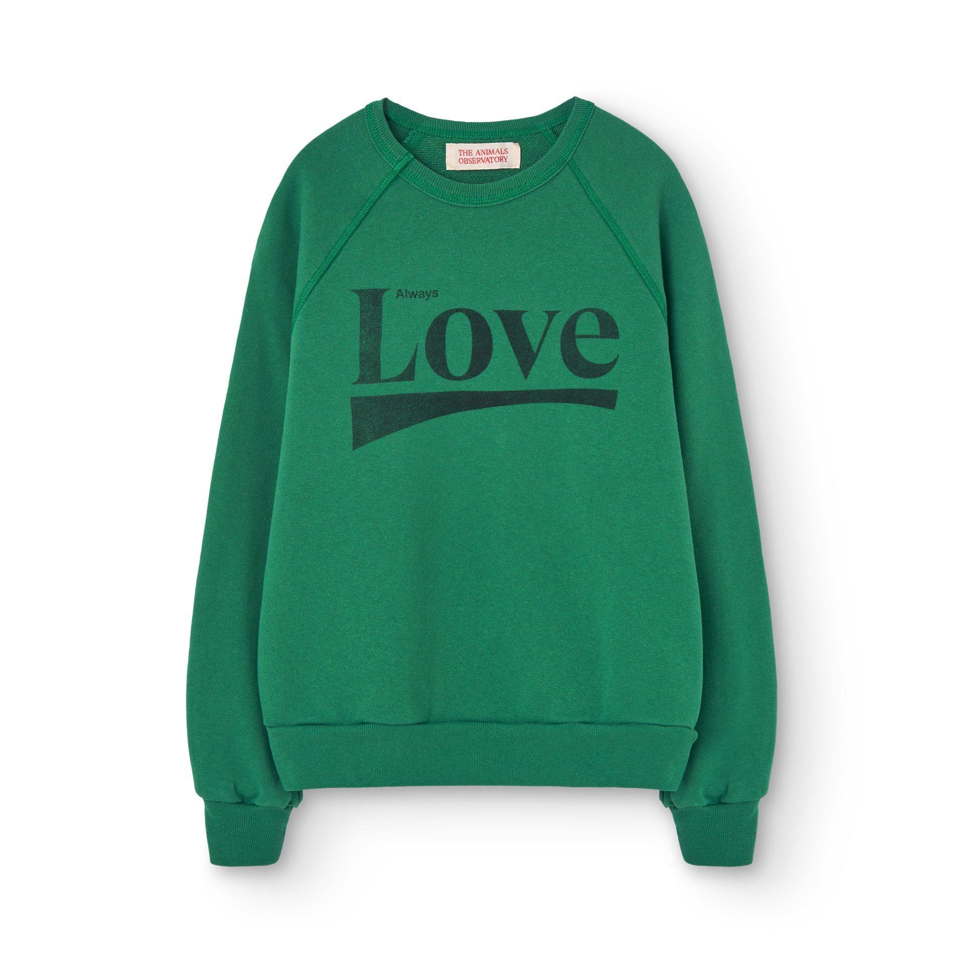 Love green sweatshirt