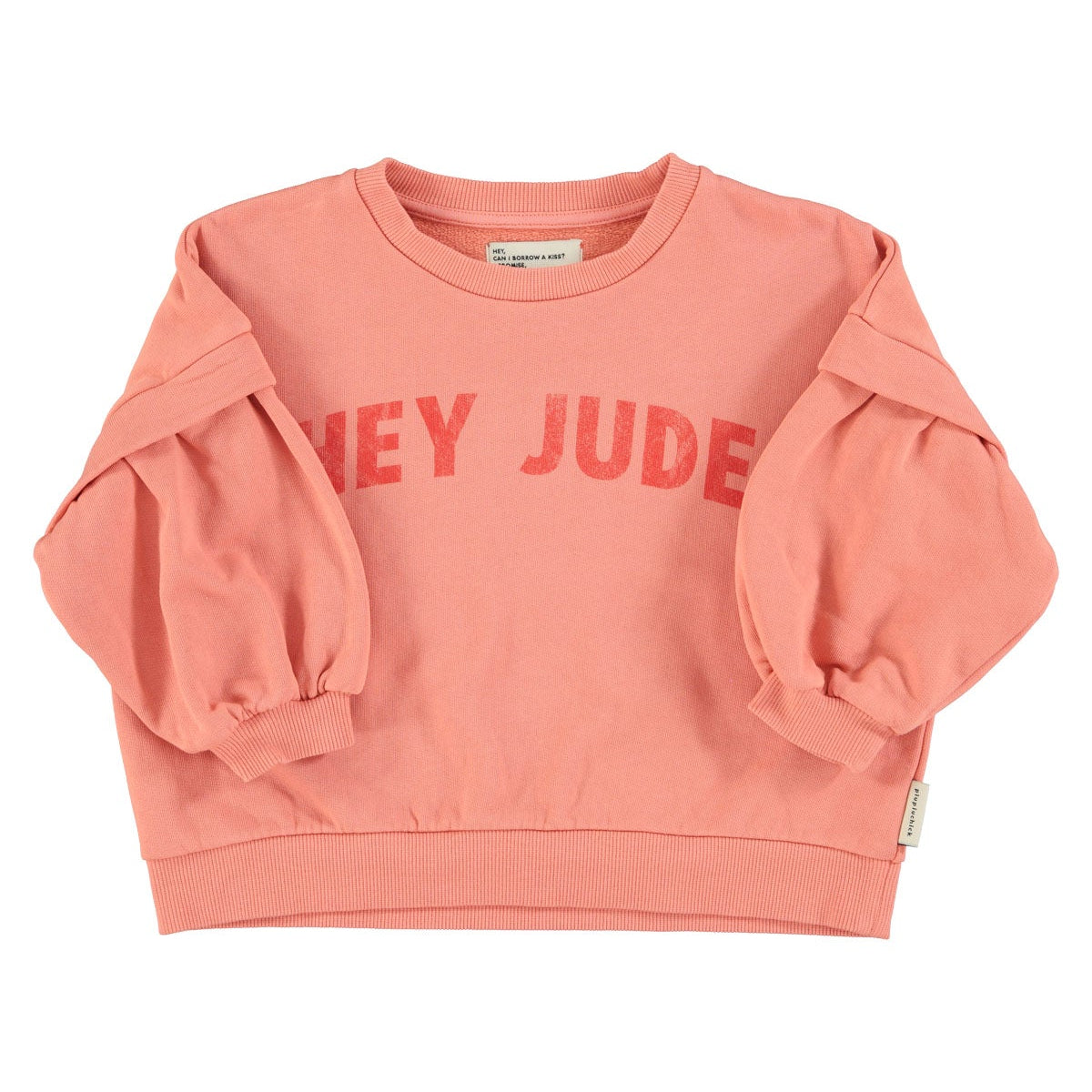 Sweat rose à imprimé "Hey Jude"