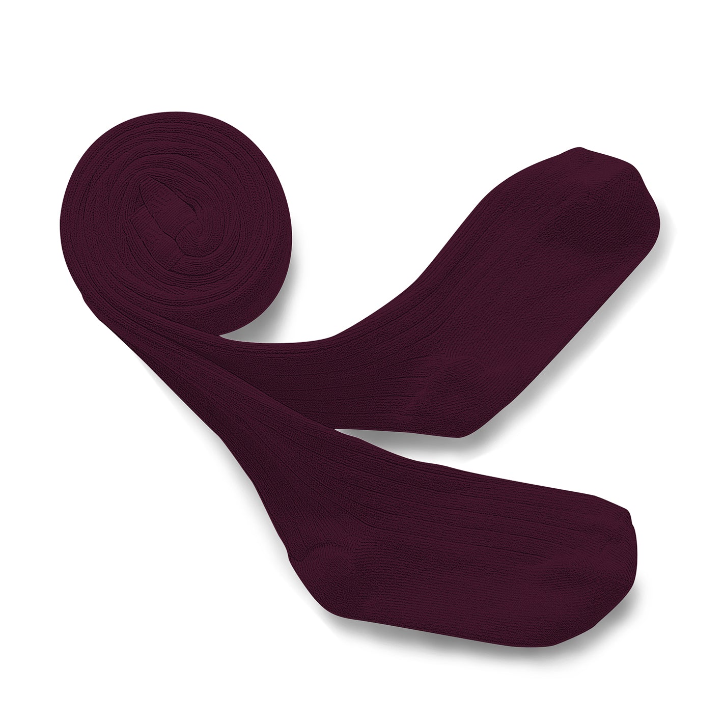 The Louise ribbed tights in Bordeaux