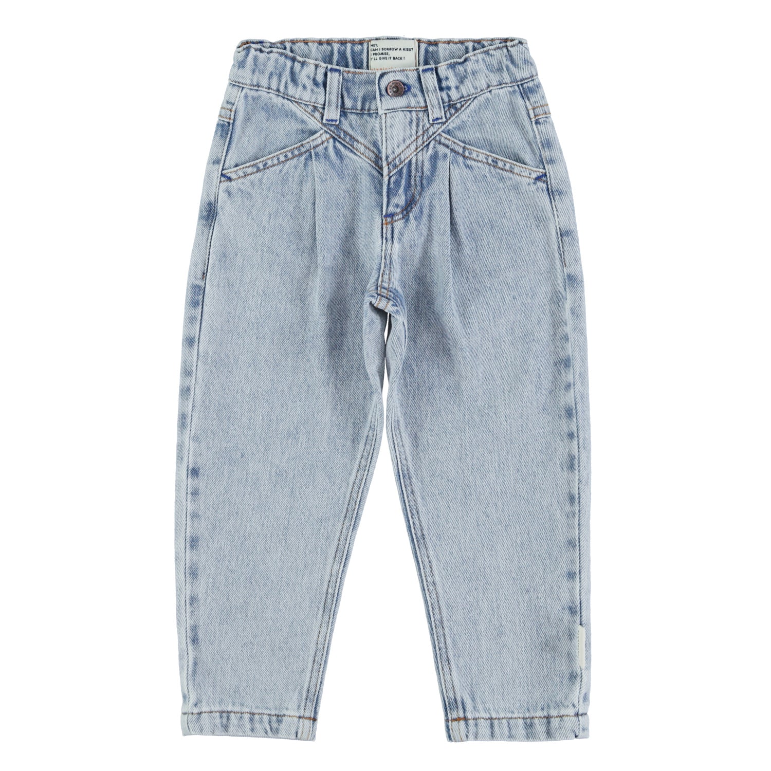 Jean mom fit bleu délavé
