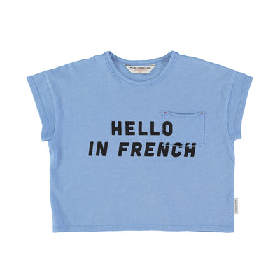 vêtements durables enfants piupiuchick t-shirt hello in french