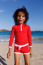 Saline Rashguard Red/White UPF 50+