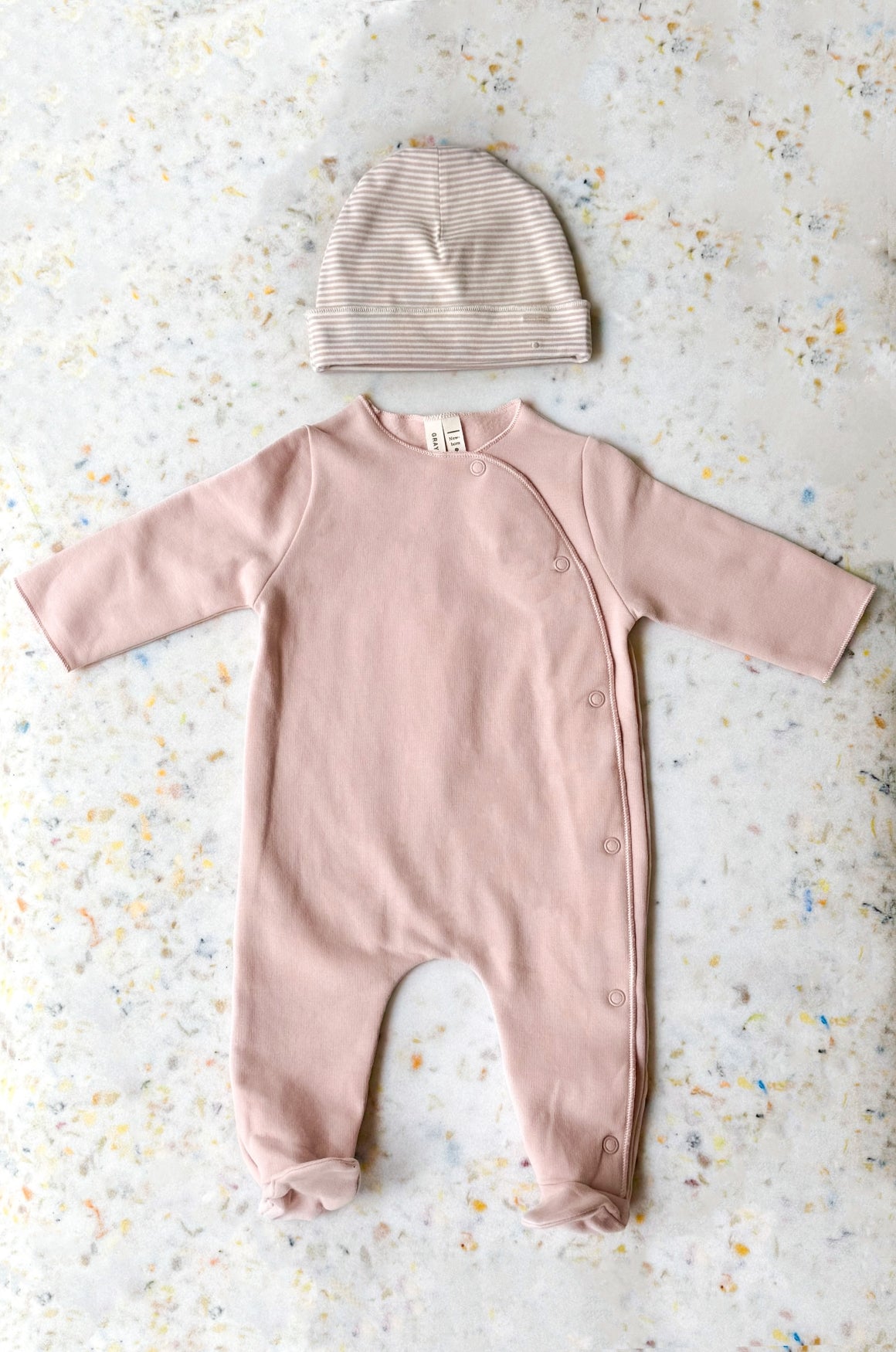 Coffret Cadeau Bébé GOTS N°1 Rose Poudré — GRAY LABEL