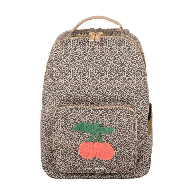 Jeune Premier Kids Backpack – New Bobbie Leopard Cherry