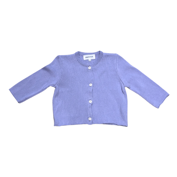 Lilac knitted baby cardigan