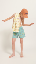 vetements durables enfants weekend house kids Short de bain menthe étoiles