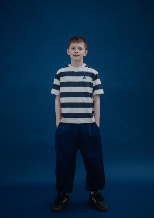 White and black striped t-shirt