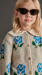 Gilet Rosalina Beige à Fleurs Mipounet pour enfant – vue 5