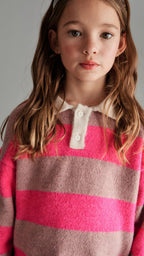 Pull Andrea Rose à Rayures Mipounet pour enfant – vue 5