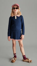 Pull Martine Marine Col Polo Mipounet pour enfant – vue 4