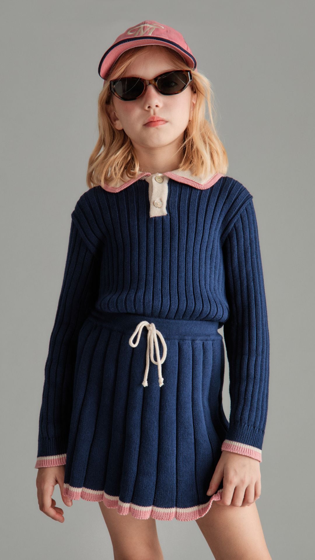 Pull Martine Marine Col Polo Mipounet pour enfant – vue 5