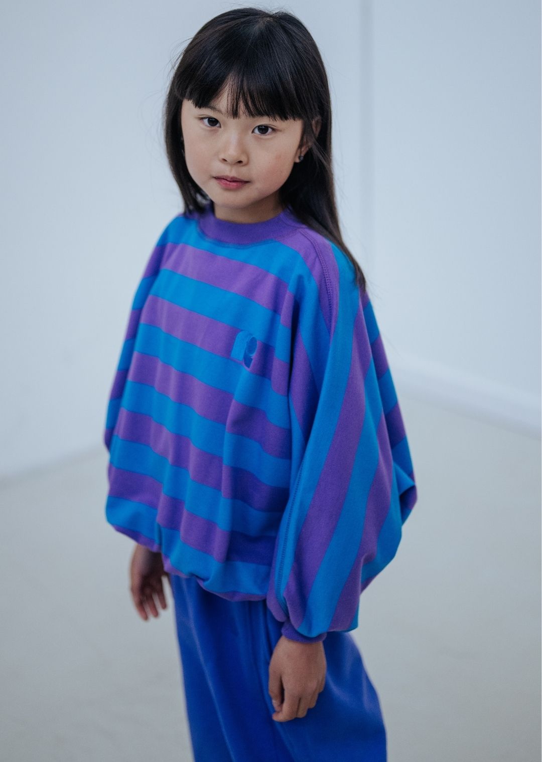Blue stripes sweatshirt