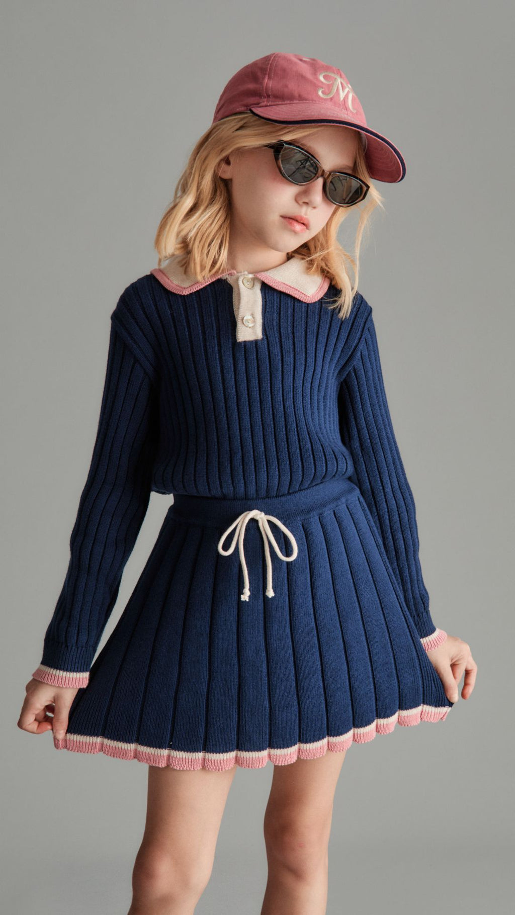 Pull Martine Marine Col Polo Mipounet pour enfant – vue 6