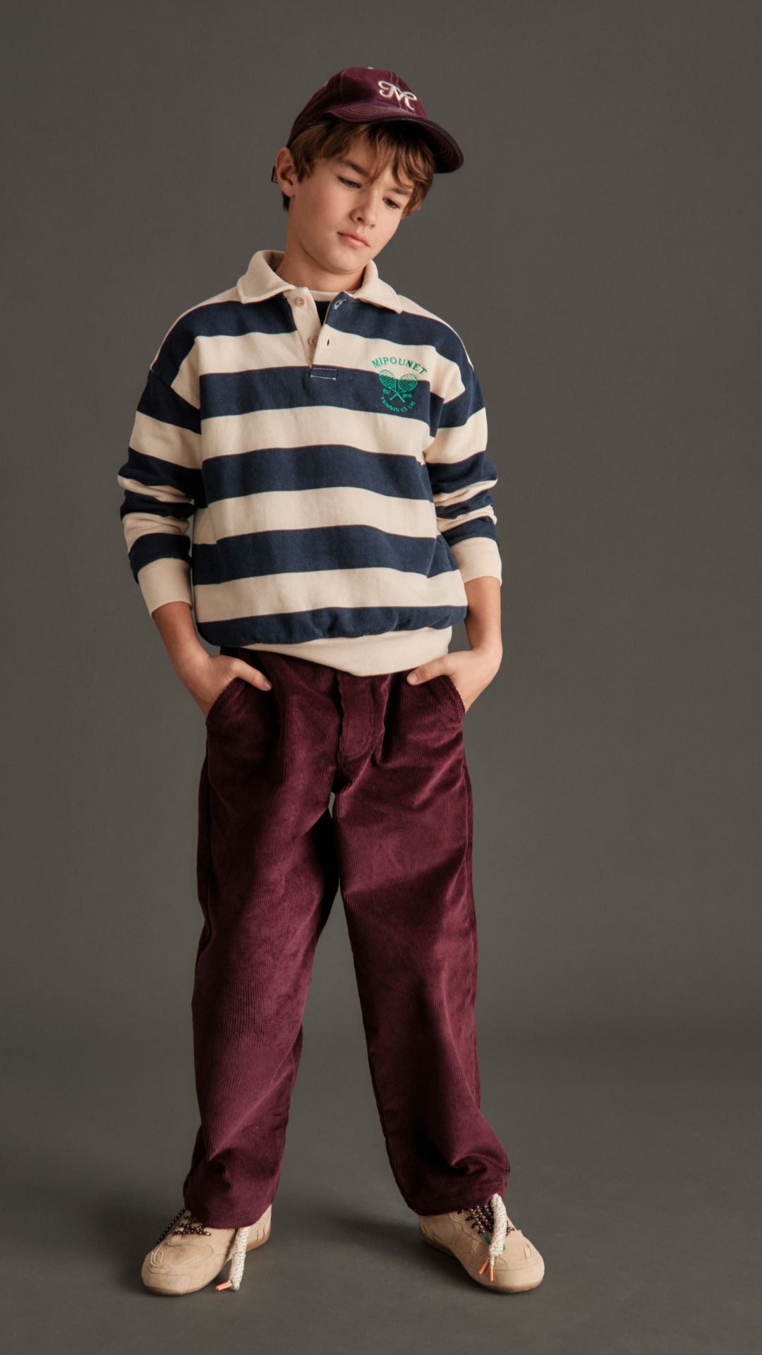 Sweat Piero Écru à Rayures Mipounet pour enfant – vue 4