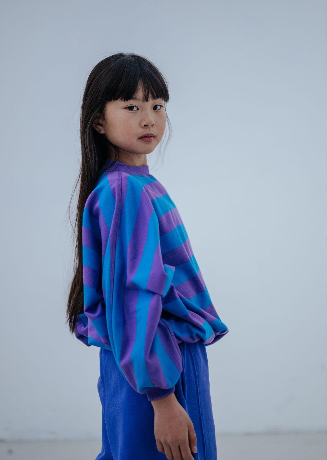 Blue stripes sweatshirt