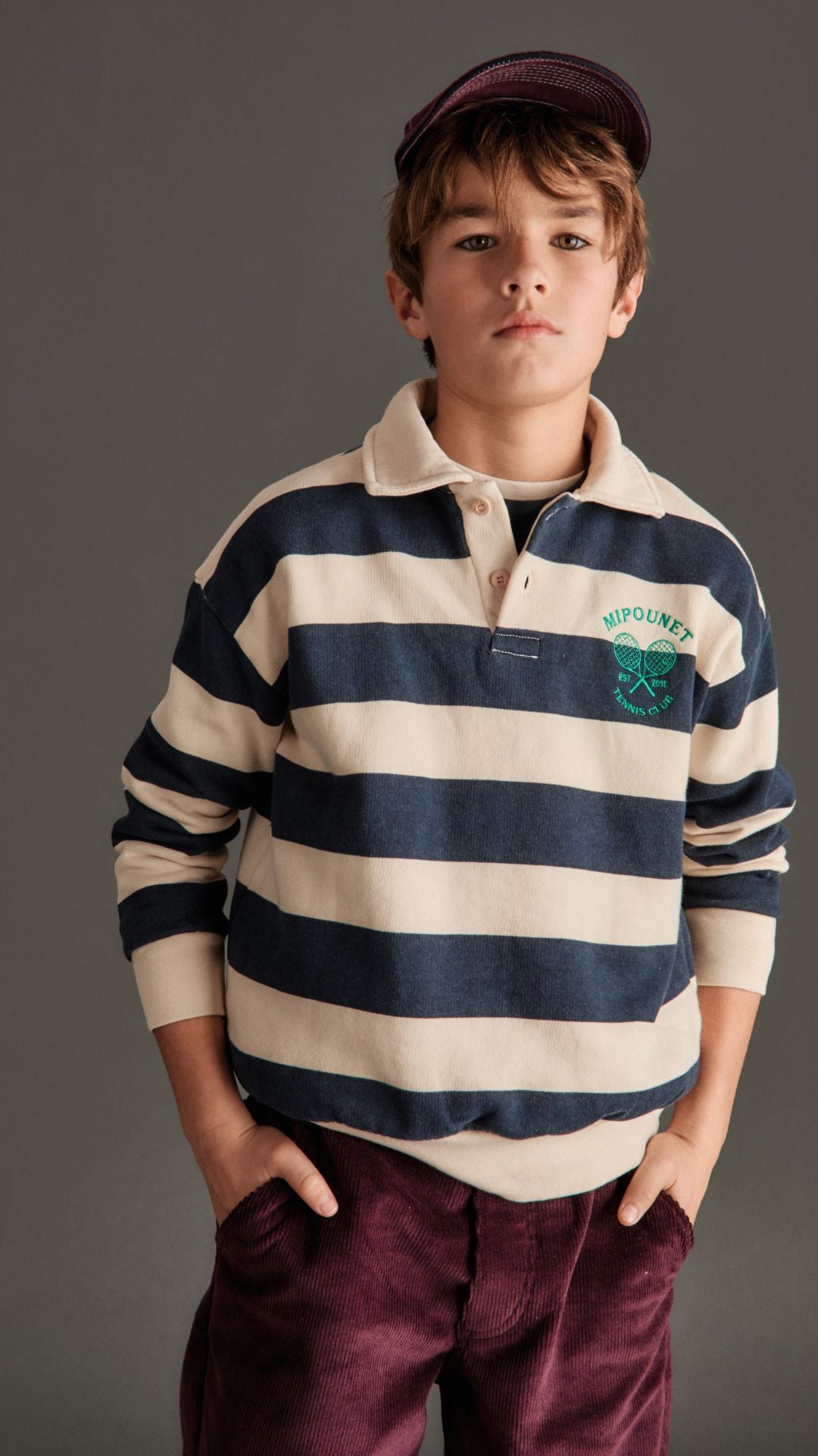 Sweat Piero Écru à Rayures Mipounet pour enfant – vue 5