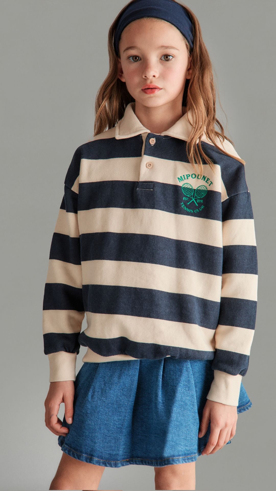 Sweat Piero Écru à Rayures Mipounet pour enfant – vue 3