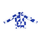 Saline Rashguard Blue/White geometric print UPF 50+