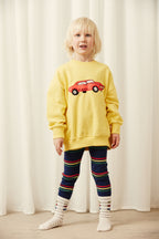 Car Sweatshirt Yellow