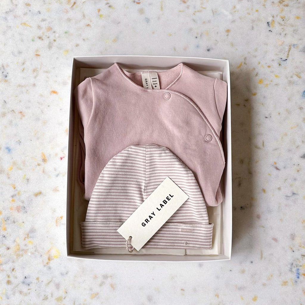Coffret Cadeau Bébé GOTS N°1 Rose Poudré — GRAY LABEL