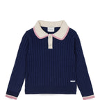 Pull MIPOUNET marine col polo enfant — Little Dudes