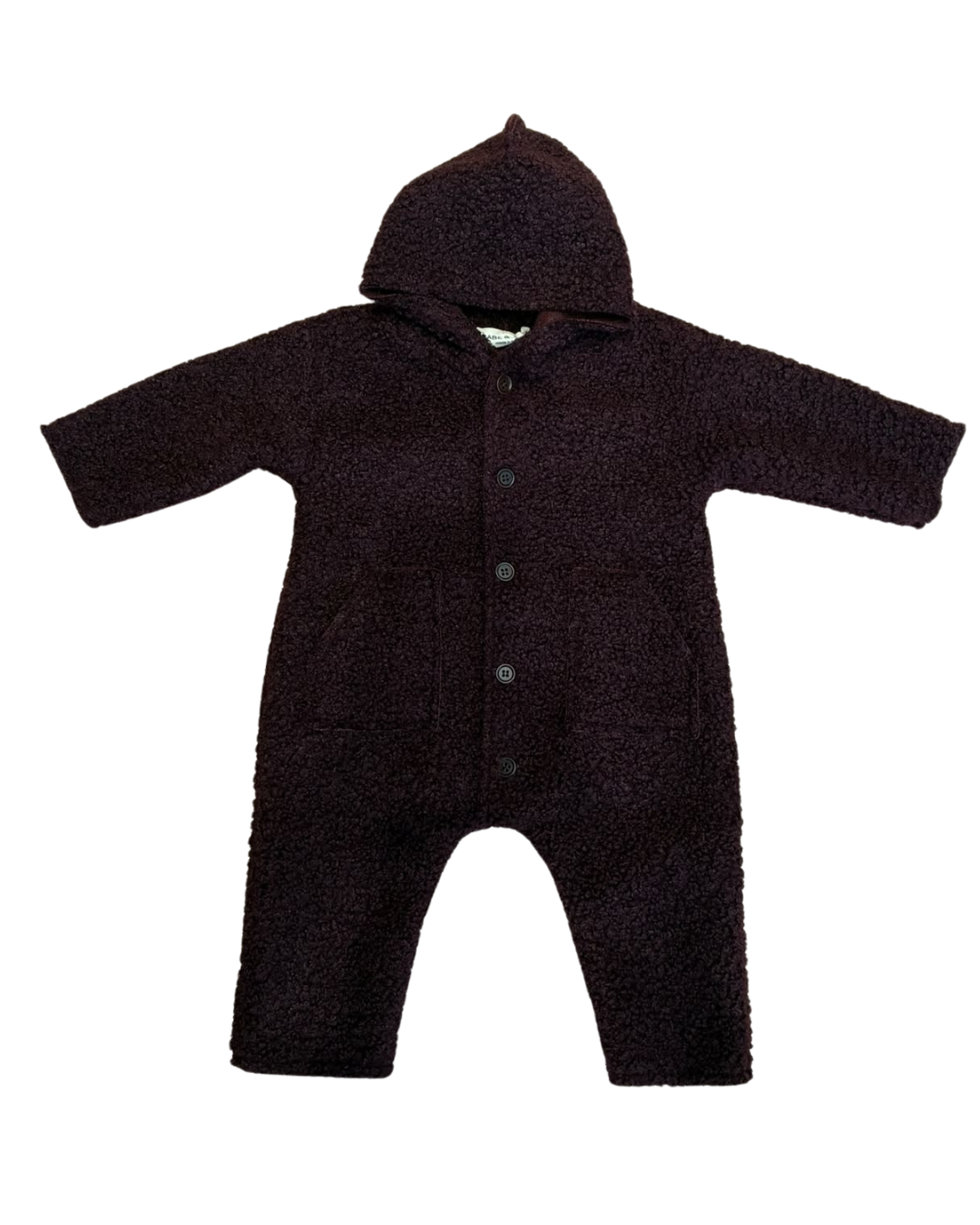 Combinaison bébé Teddy Aubergine