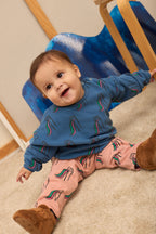 Weekend House Kids Sweat bébé Slides All Over Bleu porté - look