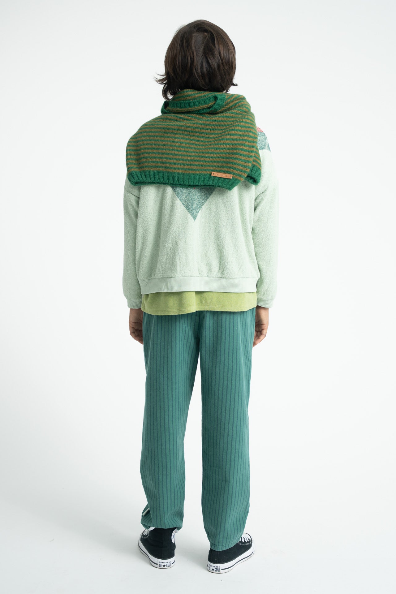 Sweat Menthe Motif Triangle PIUPIUCHICK look dos