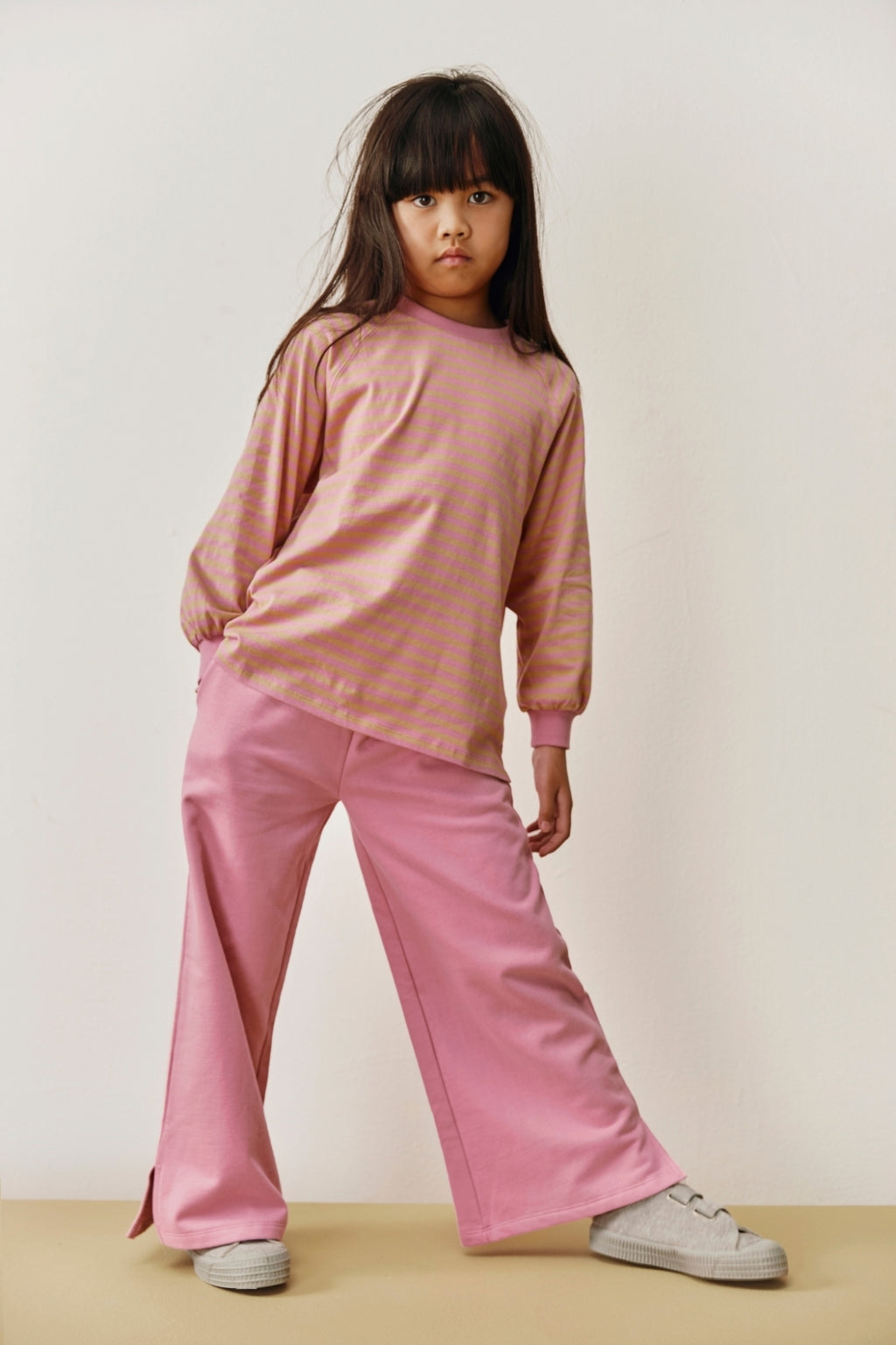 Pantalon Flared Fente GOTS Enfant — GRAY LABEL