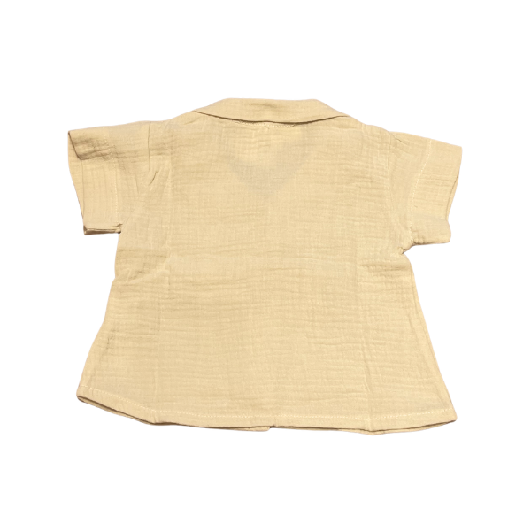 Chemise bébé en mousseline beige