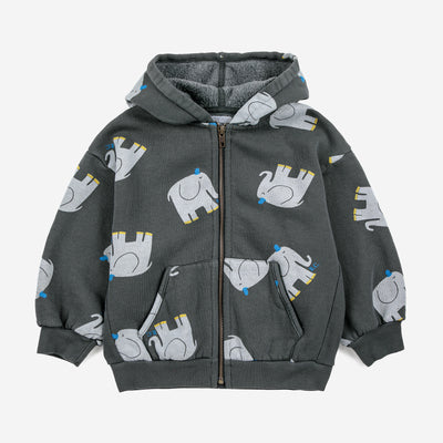Sweat enfant Sweat à capuche zippé éléphants Bobo Choses 