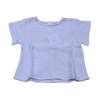 Lilac baby muslin short-sleeved T-shirt
