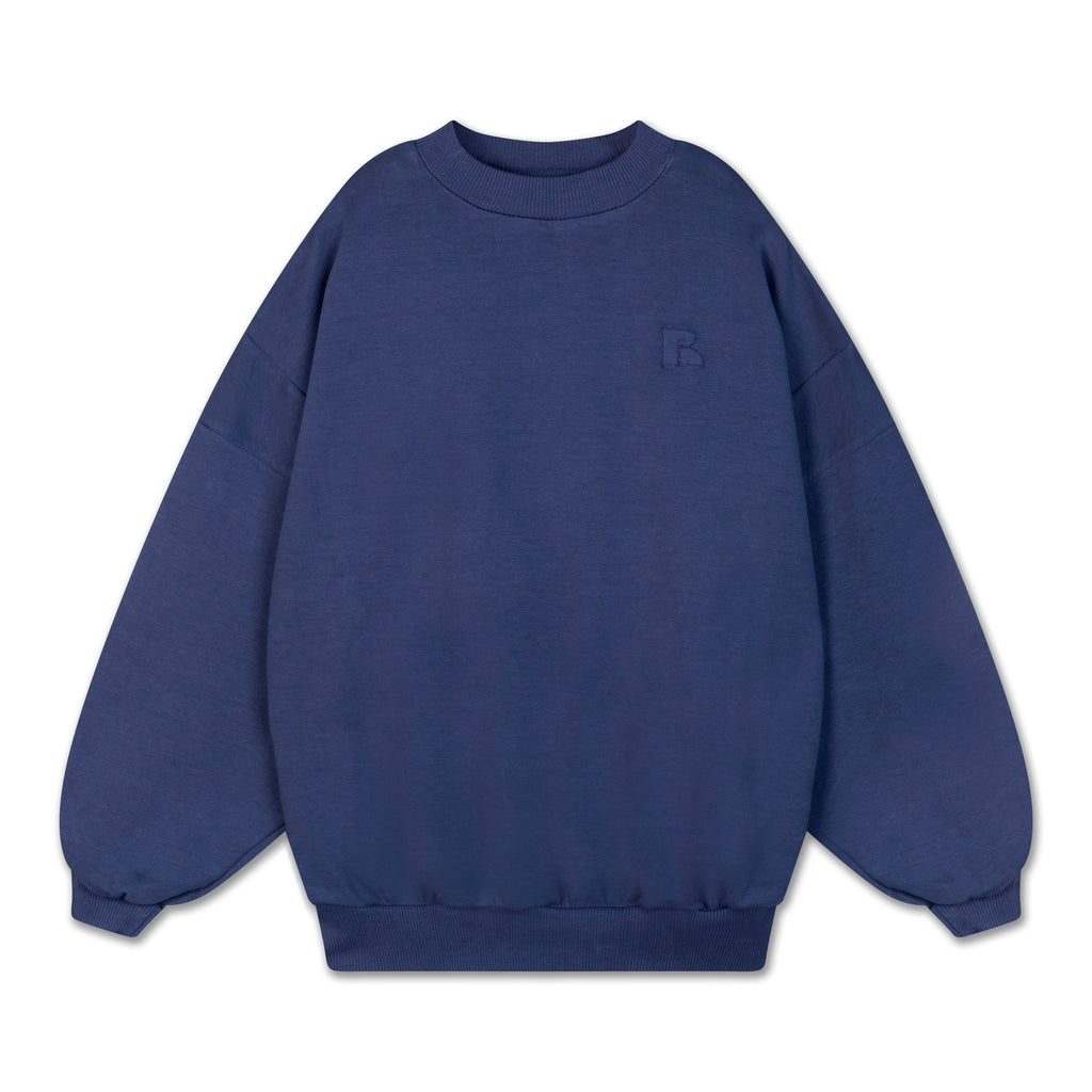 Dark blue round neck sweatshirt