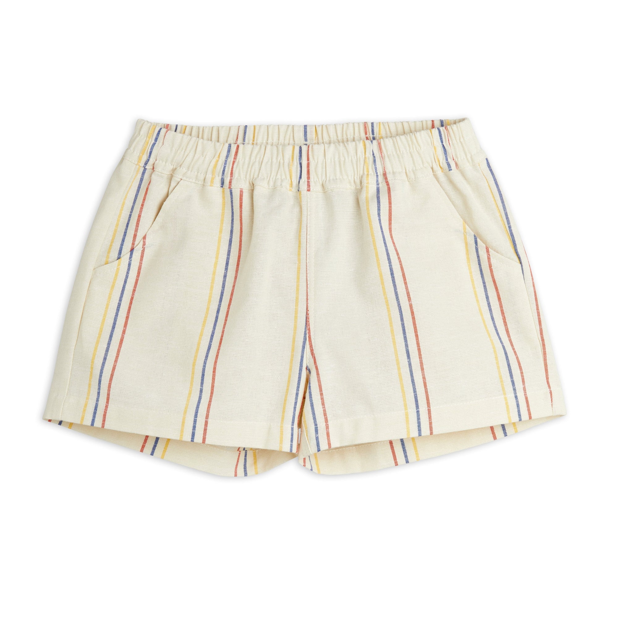 vetements durables enfants mini rodini Short tissé à rayures tricolores