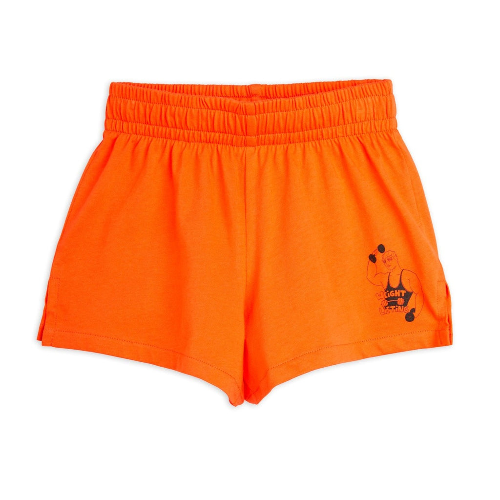 vetements durables enfants mini rodini Short rouge weight lifting