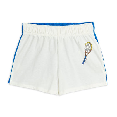 vetements durables enfants mini rodini Short tennis bleu et blanc