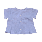 Lilac baby muslin short-sleeved T-shirt