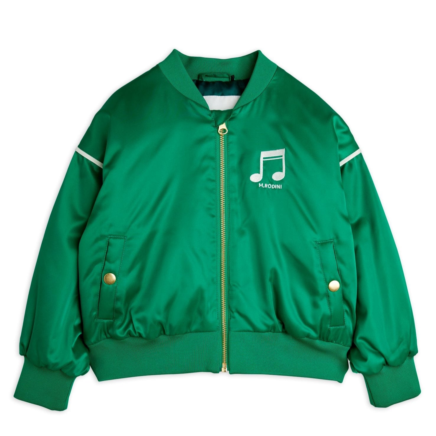 Green baseball bomber jacket