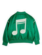 Green baseball bomber jacket