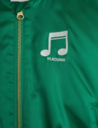 Green baseball bomber jacket